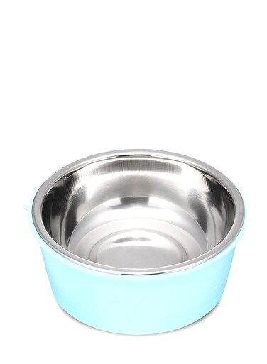 Generic Food Water Bowl Blue/Silver