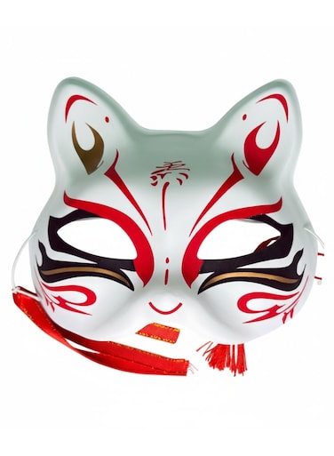 Generic Girls Fox Painted Half Face Mask Masquerade Party Bar Costume Accessory