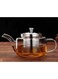 Generic Glass Teapot 800ml With Stainless Steel Filter Liner Square Shape Heat Resistant Tea Kettle High Borosilicate Tea Pot Clear Coffee Pot Hz-800ml