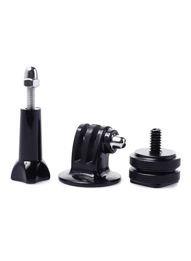 Generic Gopro Hero To DSLR Camera Mount Adapter With Long Screw And 1/4 Inch Hot Shoe Tripod Mount Black