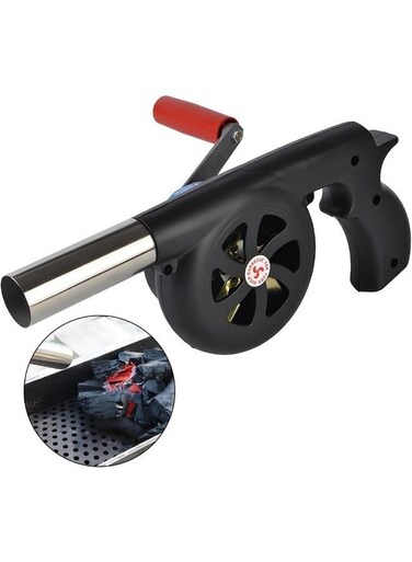 Generic Hand Crank Blowers BBQ Manual Fan Air Blower Outdoor Cooking Barbecue Fire Bellows For Picnic Camping Stove Accessories