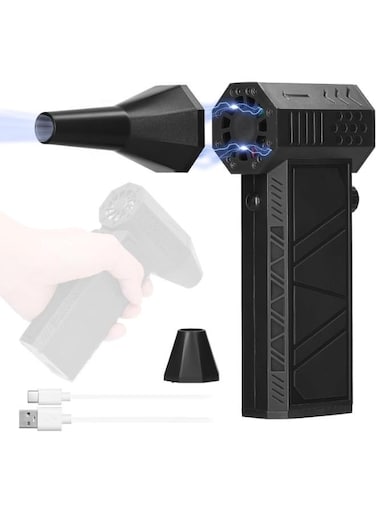 مروحة يدوية عامة X6 نفاثة، سرعة رياح 130000 دورة في الدقيقة، محرك بدون فرش 52 متر/ثانية، مروحة توربينية عالية الطاقة، منفاخ غبار