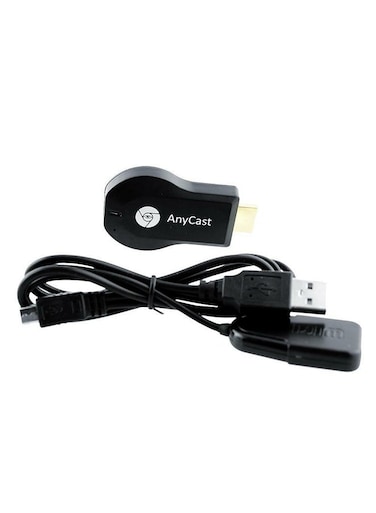 دونجل عرض ميرا سكرين HDMI واي فاي عام بدقة 1080 بكسل مع كابل شحن USB، أسود اللون