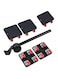 مجموعة أدوات يدوية لنقل الأثاث الثقيل، تتضمن رافعة وعربة نقل صغيرة مسطحة بخمس عجلات قابلة للدوران 360 درجة، وسعة 880 رطلاً.