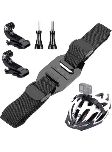 Generic Helmet Strap Mount Adjustable Bike Helmet Strap Head Belt Holder Compatible With Insta360 One X3/X2/X R/Gopro Hero Series/Dji Osmo Action Camera