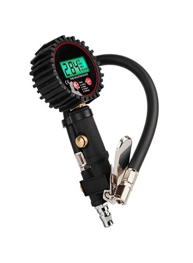 Generic High-Precision Tire Inflation Meter Digital Display Tire Inflator With Pressure Gauge