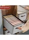 Generic Household Clothing Partition Storage Box Foldable Large Size For Clothes Storage Layered Storage Box With Transparent Cover Size: 44*30*20Cm