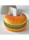 Generic Household Hamburger Shaped Tissue Box Trendy Cartoon Design American Retro Style Living Room Creative Decorative Ornament Fun Decoration