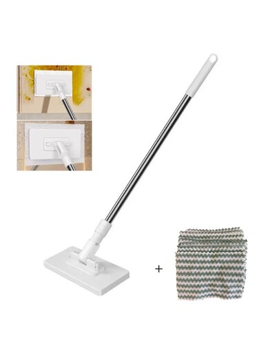 Generic Household Mini Lazy Mop With Facial Towel Cloth Clip Design Reusable One-Drag Clean And No-Wash Includes 10 Cloths