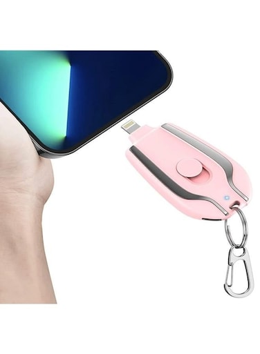 Generic Keychain Portable Charger For iPhone, Ultra-Compact External Fast Charging Power Bank Battery Pack, Key Ring Cell Phone Charger