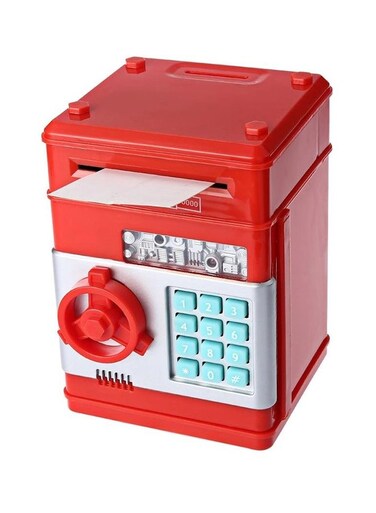 Generic Kids Mini Electronic Money Bank Coin Cash Saving Box, Red