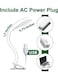 Generic LED Desk Lamp With Eye-Care Clamp Reading Lights With USB Port