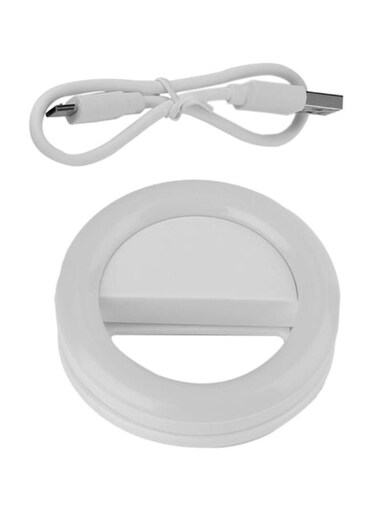 Generic LED Flash Ring Shape Selfie Light White