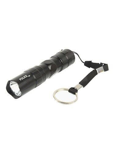 Generic LED Flashlight Torch With Keychain Black