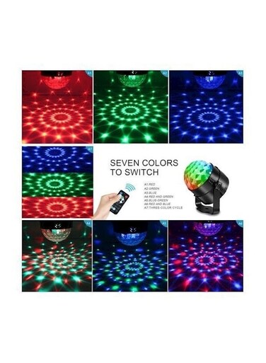 Generic LED Party Dj Lights With Remote Control Multicolour