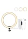 Generic LED Ring Light Dimmable Desk Camera Lamp Black/White 10.2 Inch