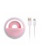 Generic LED Ring Selfie Light For Smartphone Pink/White