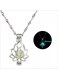 Generic Lotus Glow In The Dark Pendant Necklace For Women Simple Fashion Luminous Jewelry With Gift Box Packaging