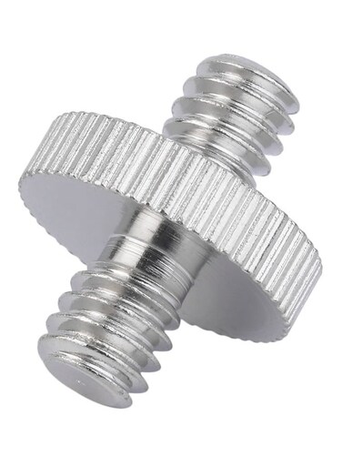 Generic Male To Male Camera Screw Adapter Silver