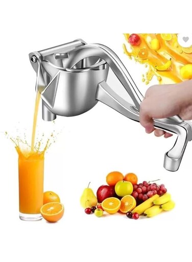 Generic Manual Citrus Juicers Aluminum Fruit Juicer Hand Juicer, Instant Vegetable &amp; Fruit Mixer Orange, Watermelon, Lemon Squeezer Hand Press Juice Machine For Home