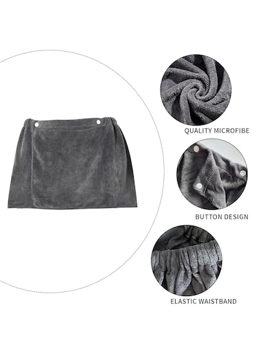 Generic Men's Wearable Bath Towel 2 In 1 Beach Towel Superfine Fiber Soft Absorbent Anti-Slip Bath Skirt Shorts