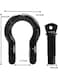 Generic Metal Black Car 3/4 Inch 4.75T Latch Design D-Ring Shackle With Sheath 3/4 Shackle 3/4 D-Ring Shackle