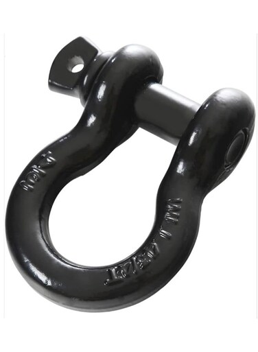 Generic Metal Black Car 3/4 Inch 4.75T Latch Design D-Ring Shackle With Sheath 3/4 Shackle 3/4 D-Ring Shackle