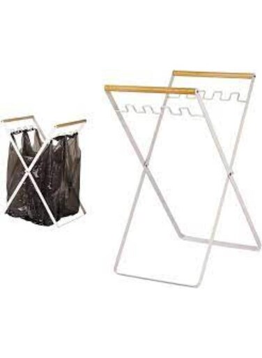 حامل أكياس قمامة معدني عام، حامل إطار أكياس قمامة، حامل أكياس أوراق شجر معدني خارجي، حامل أكياس قمامة