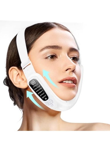 Generic Micro-Current Red &amp; Blue Light Face Slimmer - Vibration Lifting V-Line Skin Rejuvenation Beauty Device