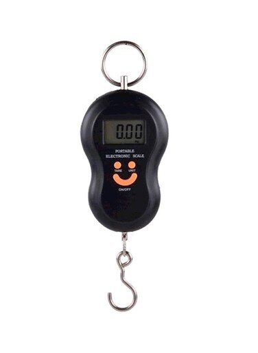 Generic Mini Electronic Luggage Scale Hook Black