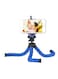 Generic Mini Flexible Octopus Tripod Stand Holder With Smartphone Clip Black/Blue