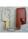 Generic Mini Steel Pocket Knife Keychain With Leather Case