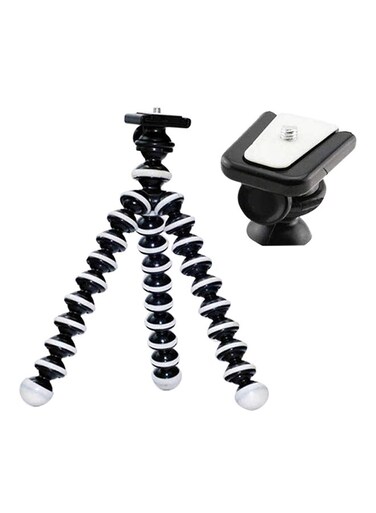 Generic Mobile Phone Stand Flexible Tripod Mount Black/White