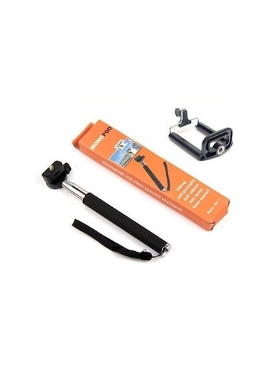 Generic Monopod Handheld Camera Extender With Mobile Adaptor Black/Silver