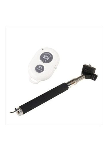 Generic Monopod Selfie Stick With Bluetooth Remote Control Black