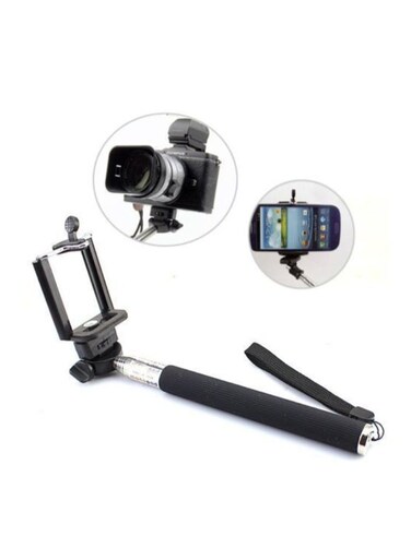 Generic Monopod Selfie Stick With Bluetooth Remote Control Black
