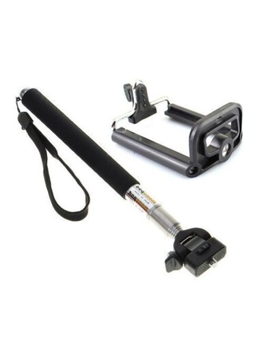Generic Monopod Selfie Stick With Bluetooth Remote Control Black