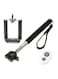 Generic Monopod Selfie Stick With Bluetooth Remote Control Black