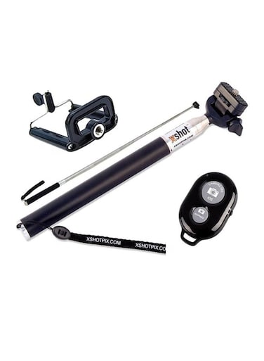 Generic Monopod Selfie Stick With Bluetooth Remote Shutter Black