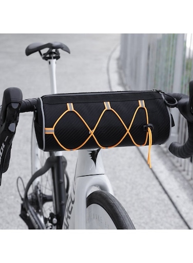 Generic Mountain Bike Cylindrical Handlebar Bag Crossbar Bag Multi-Function Road Folding Bike Cycling Storage Bag Front Bag