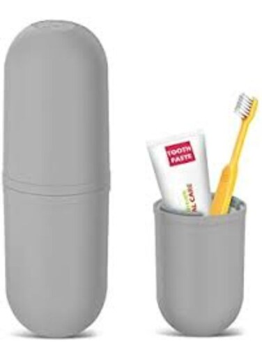 حامل فرشاة أسنان متعدد الوظائف على شكل كبسولة