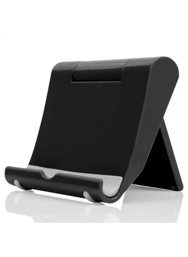 حامل مكتبي متعدد الوظائف للهواتف المحمولة، حامل عالمي للأجهزة اللوحية، حامل هاتف بلاستيكي قابل للطي