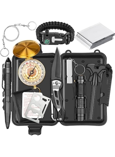 Generic Multifunctional Emergency Survival Kit For Hiking And Camping