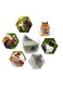 Generic Natural Hay Handmade Woven Grass Hut Nest Folding Grass Mat Bed Edible Chew Toy Hideaway For Bunny Rabbit Gerbils Hamster