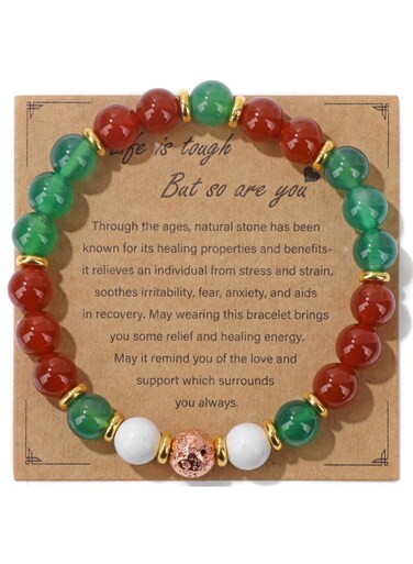 Generic Natural Stone Bead Elastic String Bracelet
