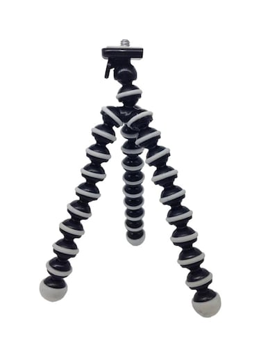 Generic Octopus Tripod Stand With Mobile Holder Clip Black