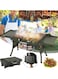 Generic Outdoor BBQ Portable Iron Charcoal BBQ Grill Non-Stick Surface Foldable Barbecue Grill For Family Home Outdoor Camping