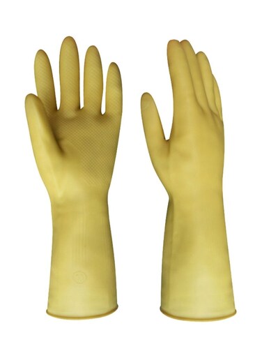 Generic Pair Of Household Cleaning Gloves Yellow M