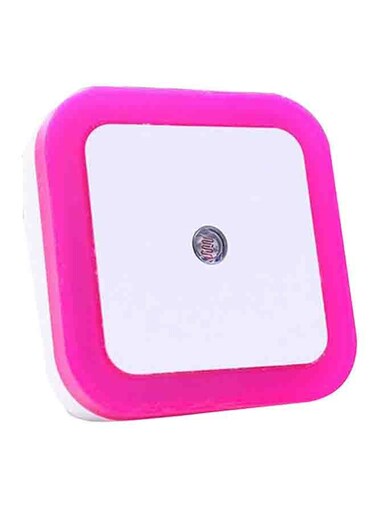 مصباح ليلي LED أبيض/أحمر يعمل بالكهرباء مع مستشعر تلقائي