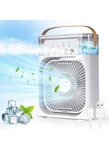 Generic Portable Air Conditioners, 700ml Mini Evaporative Cooler, USB Personal Conditioner With 7 LED Light, Ac Cooling Fan For Car Home Office Room